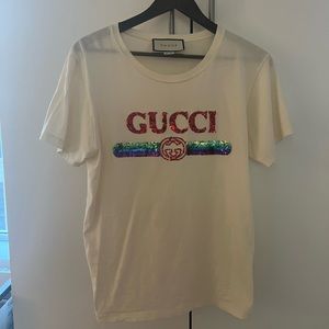 Gucci multicolour sequin embellished Gucci tee